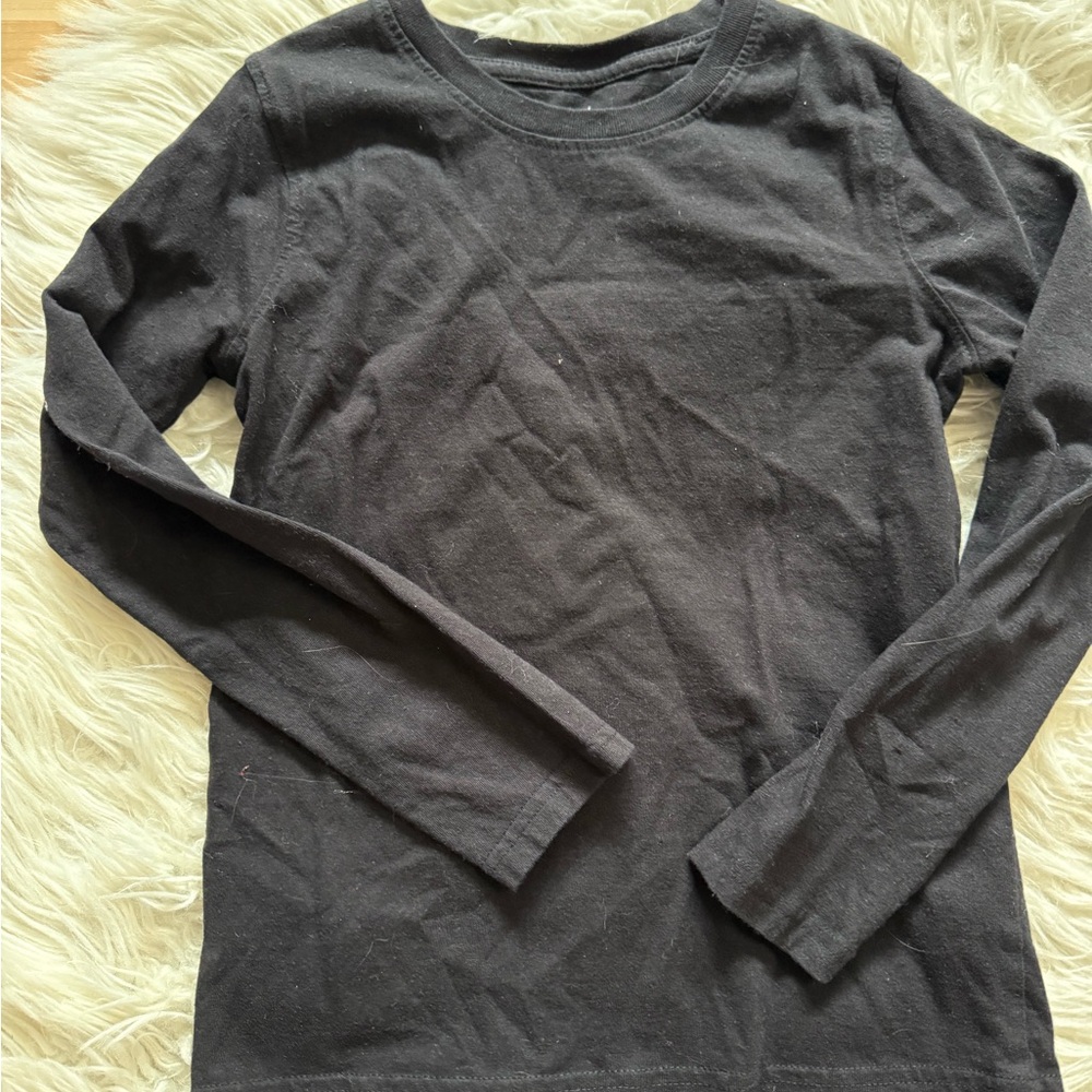 French Toast Kids Long Sleeve Black Shirt M (8)
